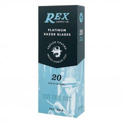 Lames de rasoir Rex Supply Co. en acier sudois avec revtement platine