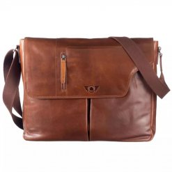 Porte documents Greenburry en cuir camel