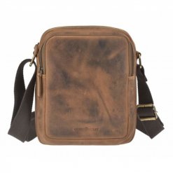 Sacoche Guidon Vélo En Cuir Greenburry Vintage - Marron, 17x10x8cm, Style Ancien