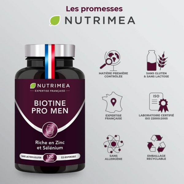 Accélérateur de pousse pour la barbe Nutri Beard 120 Gélules
