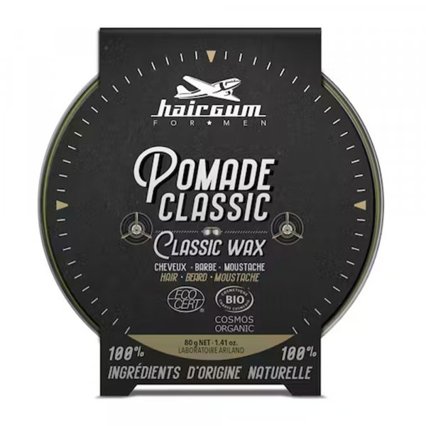 Cire coiffante cheveux et barbe Hairgum Pomade Classic