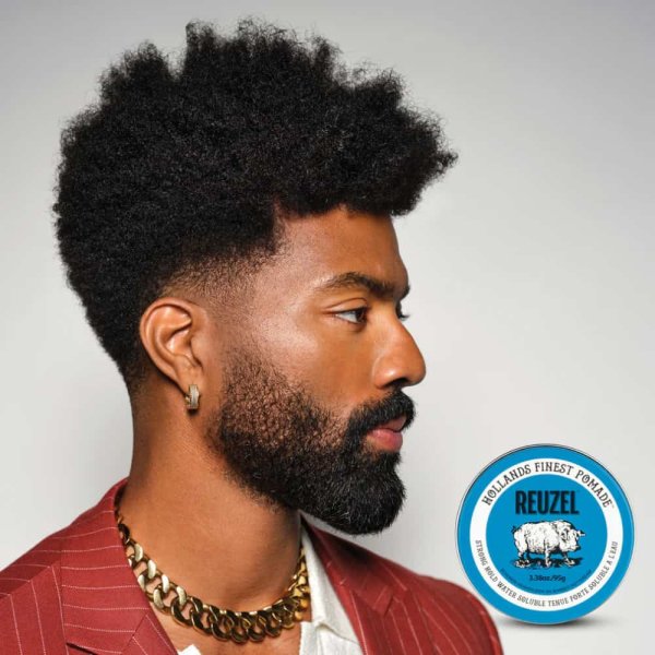 Cire Reuzel Bleue fixation forte à base d'eau 95g