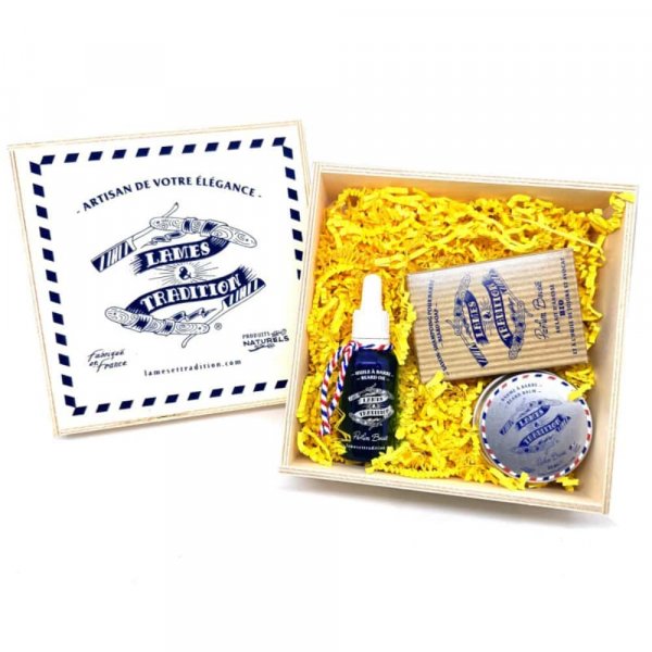Coffret Barbe Lames et Tradition Bois