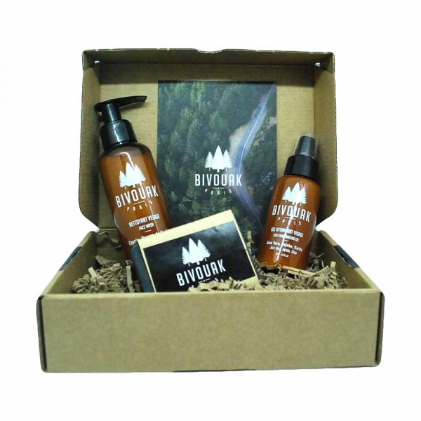 Coffret soin visage homme Bivouak PACK SOINS BIO