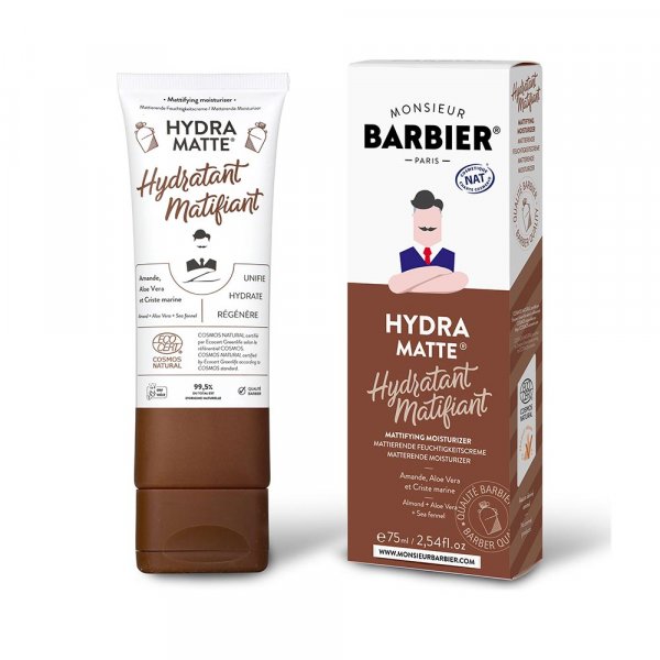 Crme hydratante matifiante visage Hydra Matte Monsieur Barbier