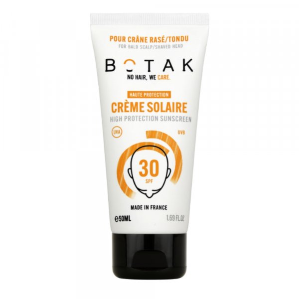 Crme Solaire Botak pour crne chauve, ras & tondu