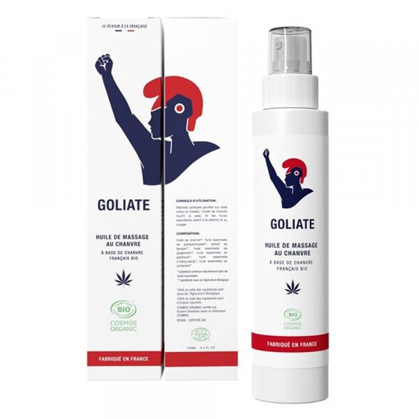 Huile de massage relaxante au chanvre bio Goliate