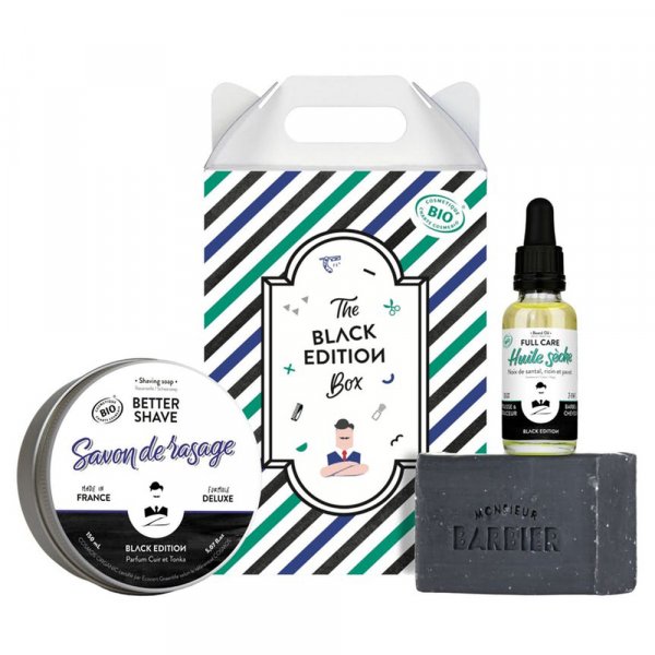 Kit entretien barbe Monsieur Barbier Black Edition Box