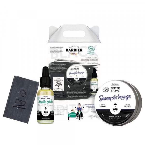 Kit entretien barbe Monsieur Barbier Black Edition Box