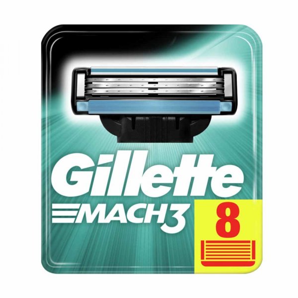Lames de rasoir Gillette Mach 3 (Pack de 8)