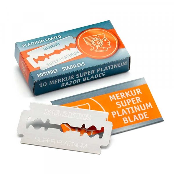 Lames rasage Merkur par 10 en acier inoxydable