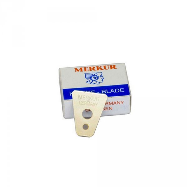 Lames rasage moustache Merkur de couleurs argentées