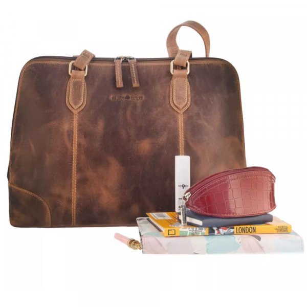 Porte document Greenburry cuir vintage A4