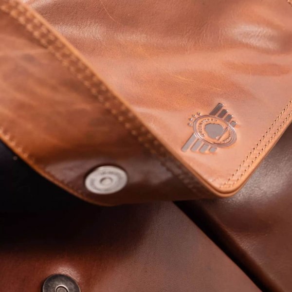 Porte documents Greenburry en cuir camel
