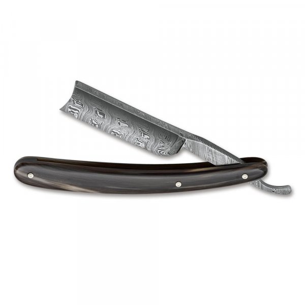 Rasoir de barbier Böker Damaskus Horn