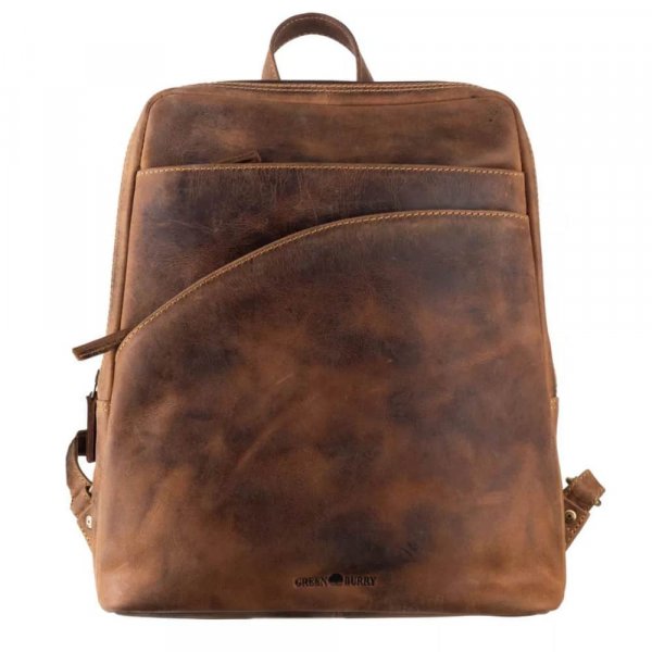 Sac  dos de ville Greenburry en cuir vintage