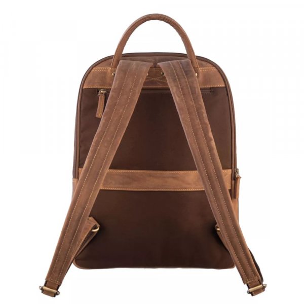 Sac  dos Greenburry vintage en cuir avec fermeture clair