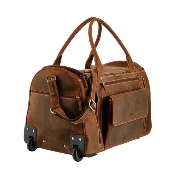 Sac de voyage trolley en cuir Greenburry