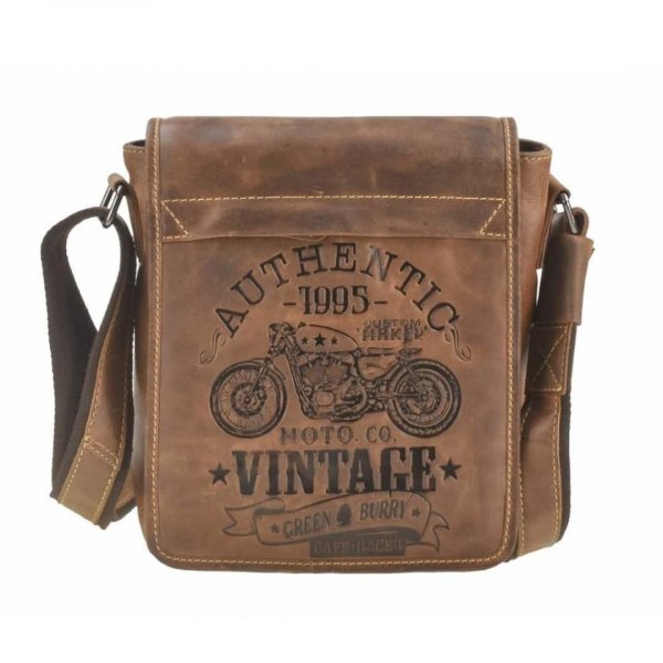 Sacoche pour homme zippée à rabat Moto Racer Greenburry