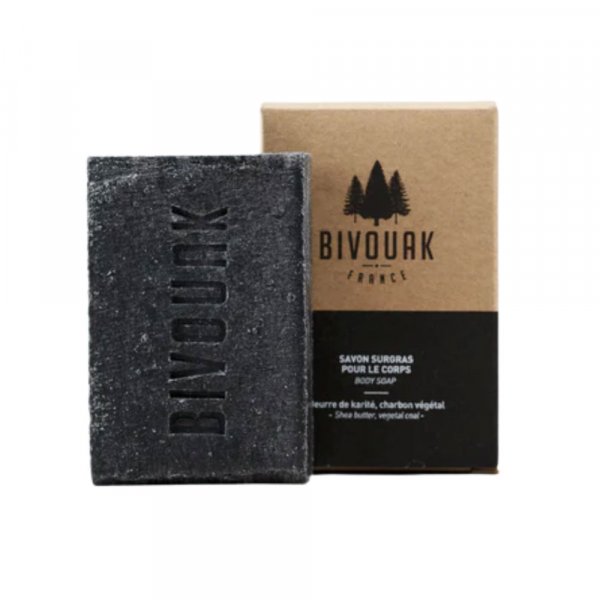 Savon corps et visage surgras Bivouak BIO au charbon vgtal