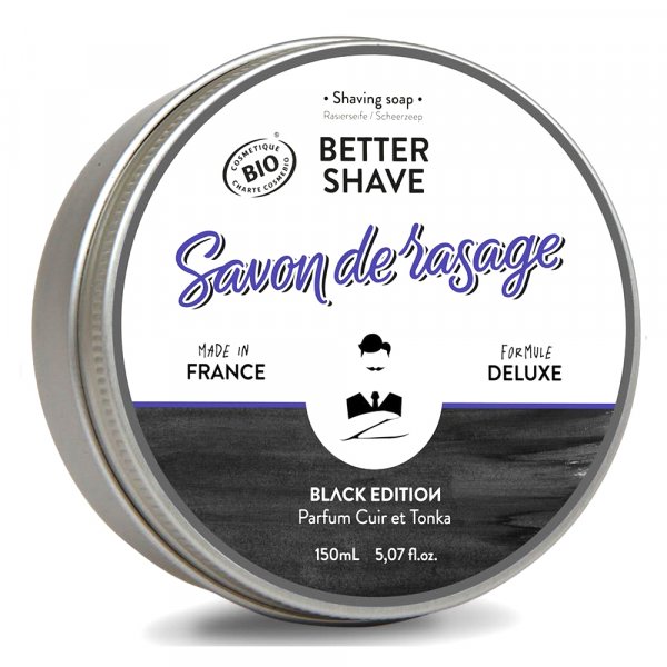 savon rasage à raser Monsieur Barbier Better Shave Black Edition