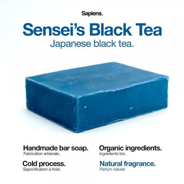 Savon solide homme Sapiens Sensei's Black Tea