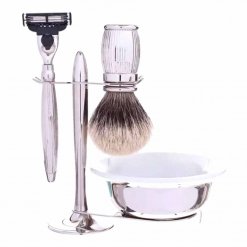 Coffret rasage homme Plisson 4 pièces finition Palladium