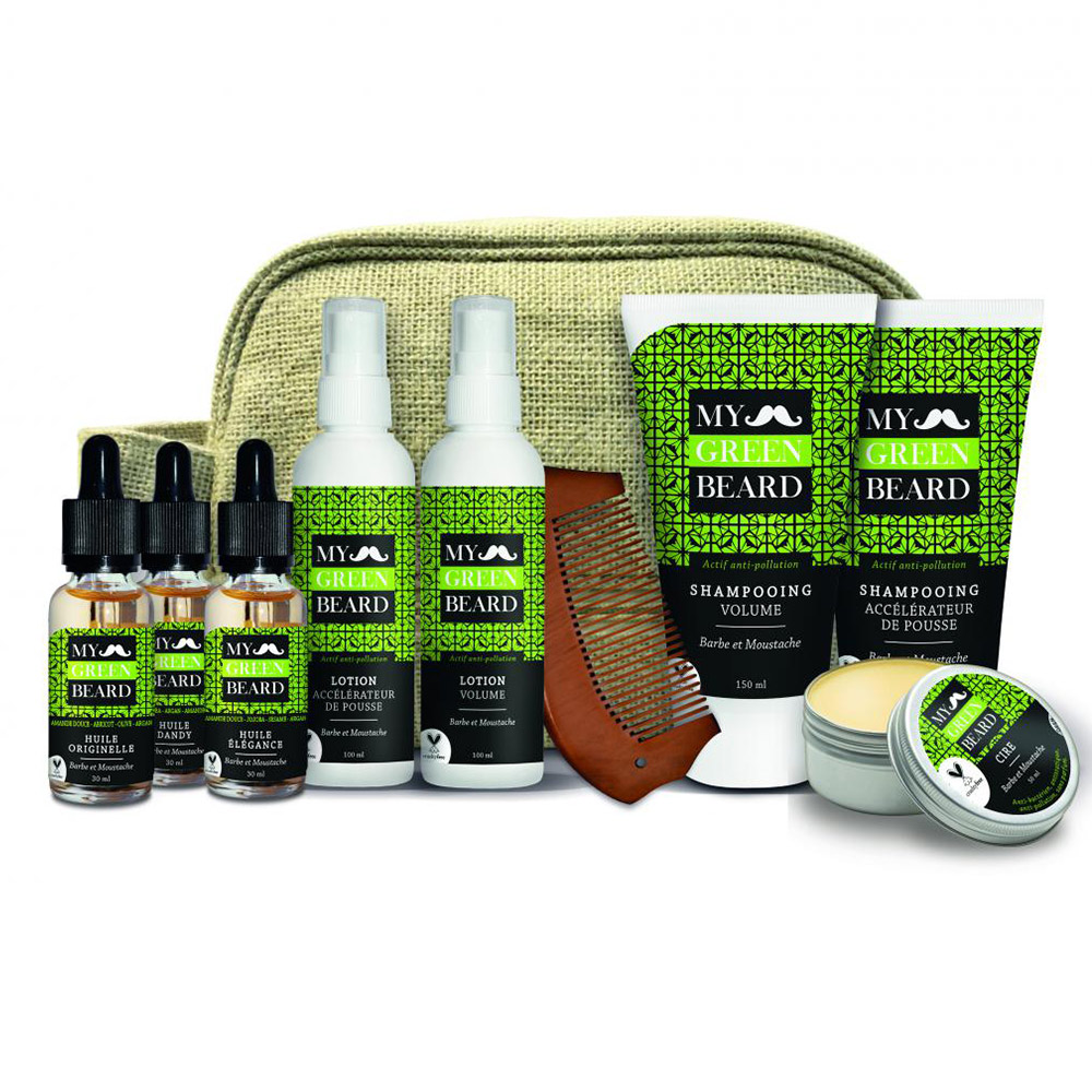 Kit entretien barbe soin volume et pousse de la barbe My Green Beard