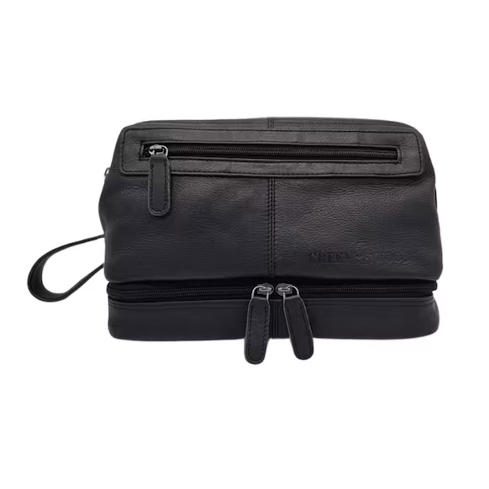 Trousse de toilette homme Greenwood Hans Cuir Noir - TB6012-SCHWARZ-WA