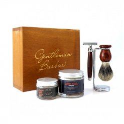 Kit rasage barbe homme Gentleman Barbier 5 pièces