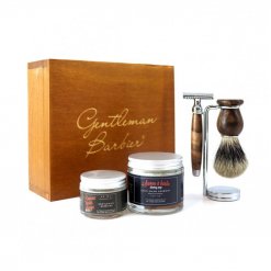Kit rasage barbe homme Gentleman Barbier 5 pièces