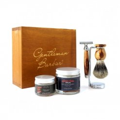 Kit rasage barbe homme Gentleman Barbier 5 pièces