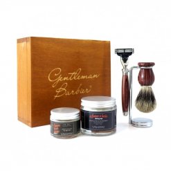 Kit rasage barbe homme Gentleman Barbier 5 pièces