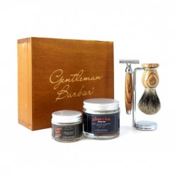 Kit rasage barbe homme Gentleman Barbier 5 pièces