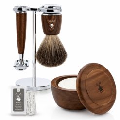 Kit rasage barbe homme Mühle en bois de frêne