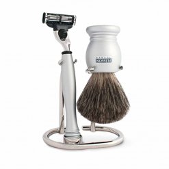 Kit rasage barbe homme Plisson Essentiel Gris Arctique