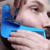 Contour Barbe plastique bleu utilisation simple 