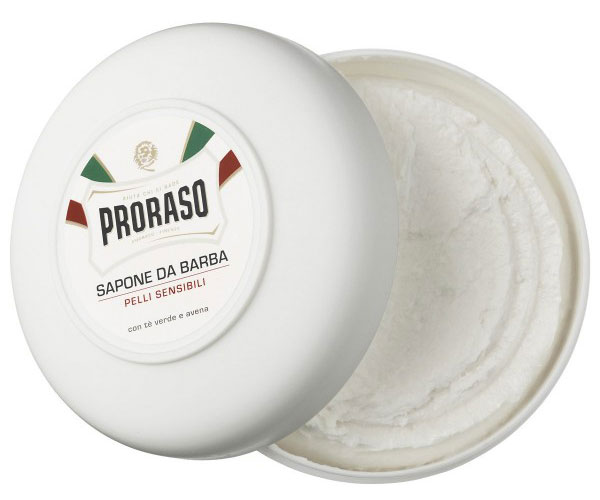 savon a barbe proraso blanc