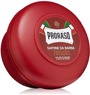 savon a barbe proraso rouge