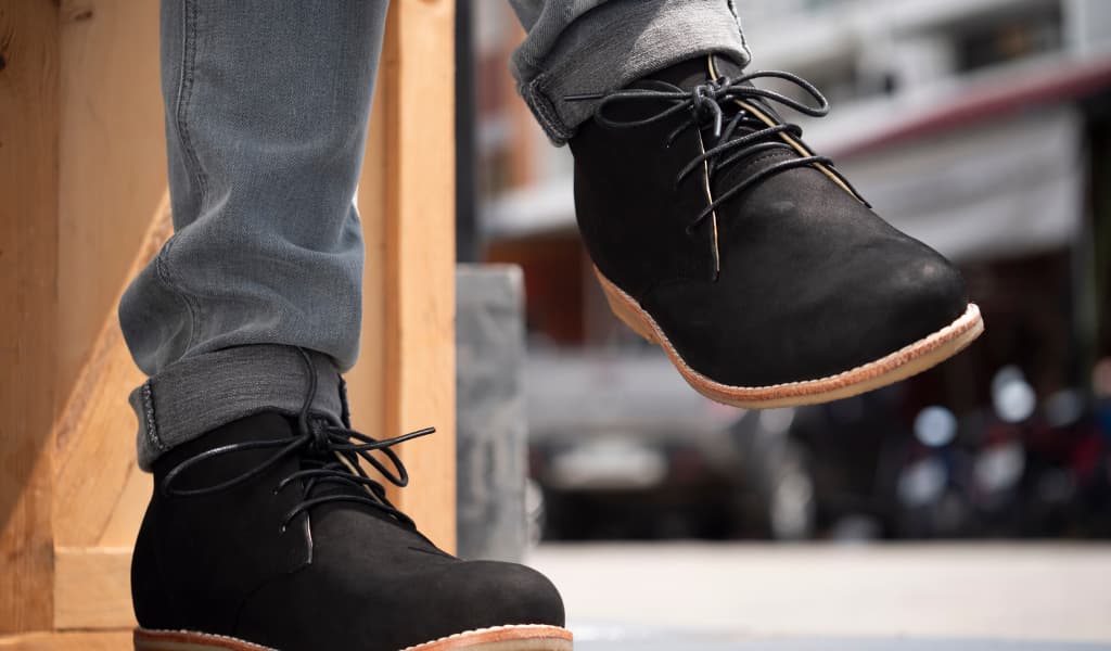 bottines en cuir homme