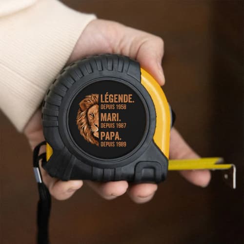 idée cadeau homme 60 ans Mètre ruban pour homme personnalisable