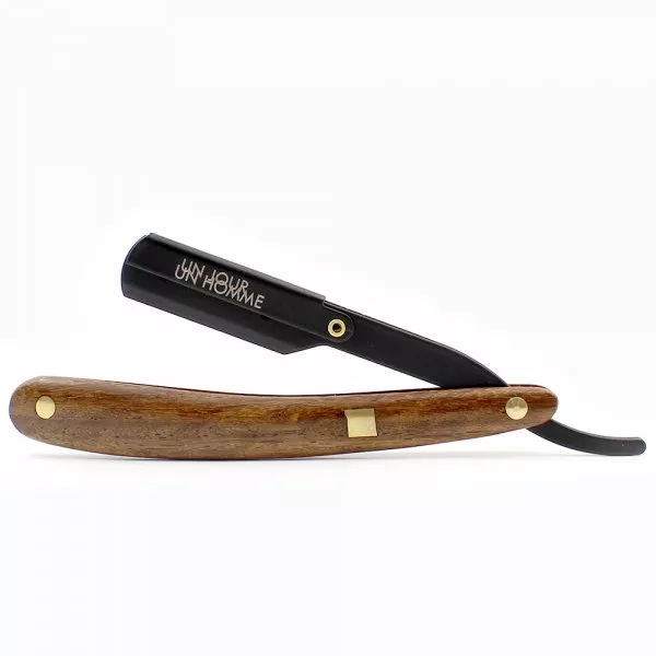 Shavette de barbier Un Jour Un Homme Black Edition II en bois de Tali