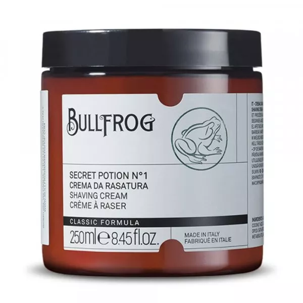 Crème à raser traditionnelle en pot Bullfrog Secret Potion n°1