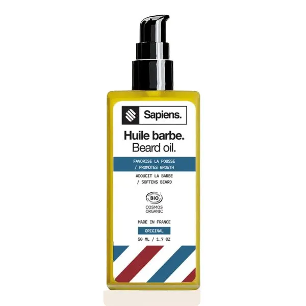 huile hydratante barbe bio Sapiens