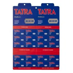 Lame de rasoir double tranchant Tatra Premium avec revêtement Platinum x100
