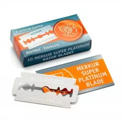Lames pour le rasage Merkur par 10 en acier inoxydable