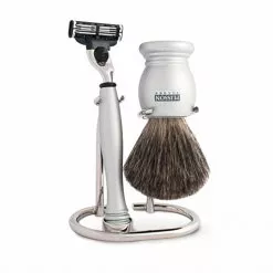 Kit rasage barbe homme Plisson Essentiel Gris Arctique