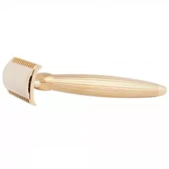 Rasoir de sûreté Joris - Manche Godron Massif Finition Or 24 carats