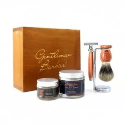 Kit rasage barbe homme Gentleman Barbier 5 pièces
