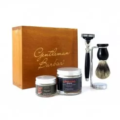 Kit rasage barbe homme Gentleman Barbier 5 pièces